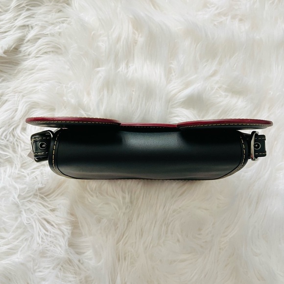 Coach x Disney Patricia Saddle Mickey Ears Leather Crossbody Bag (Blk) [F59369] - Picture 5 of 9